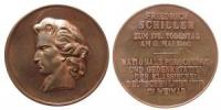Schiller Friedrich (1759-1805) - auf seinen 175. Todestag in Weimar - 1980 - Medaille  vz