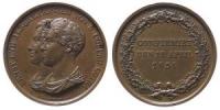 Ernst I. (1826-1844) - auf die Konfirmation der Prinzen Ernst und Albert - 1835 - Medaille  vz+