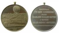 Paris - zur Erinnerung an den Ballonaufstieg von Henry Giffard zur Weltausstellung - 1878 - tragbare Medaille  vz