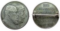 Wilhelm II und Charlotte auf die Silberhochzeit - 1911 - tragbare Medaille  vz