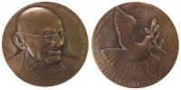 Neujahr - Mahatma Gandhi - 1986 - Medaille  vz-stgl