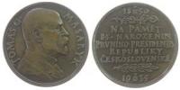 Masaryk Thomas Garrigue (1850-1937) - auf seinen 85. Geburtstag - 1935 - Medaille  vz