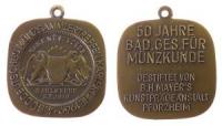 Karlsruhe - 4. Süddeutsche Münzsammlertreffen - 1969 - tragbare Medaille  vz