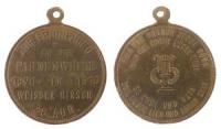 Weisser Hirsch - auf die Fahnenweihe - 1910 - tragbare Medaille  vz