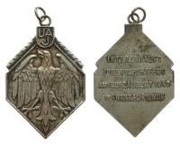Internationales Jugendsportfest Frankfurt - 1947 - tragbare, klippenförmige Medaille  vz