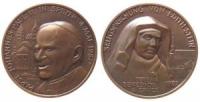 Johannes Paul II (1978-2005) - auf seinen Besuch in Speyer und der Seligsprechung von Edith Stein - 1987 - Medaille  stgl