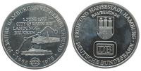 Hamburg - 10 Jahre Verkehrsbetriebe - 1975 - Medaille  vz