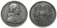 Pius IX (1846-78) - auf die Solidarität der französischen Katholiken mit dem Papst - 1860 - Medaille  ss