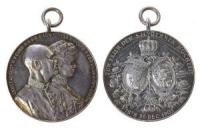 Ernst August (1845-1923) - auf seine Silberne Hochzeit mit Thyra von Dänemark - 1903 - tragbare Medaille  vz+