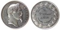 Napoleon III. (1852 - 1870) - verliehen von Comice Agricole de Nancy (Randgravur) - 1867 - Medaille  vz