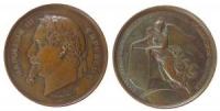 Napoleon III. (1852 - 1870) - auf die Universalausstellung in Paris - 1867 - Medaille  fast vz