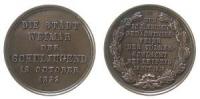 Weimar - au die 50jährige Gedächtnisfeier der Völkerschlacht bei Leipzig - 1863 - Medaille  vz