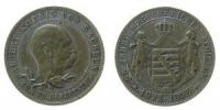Albert (1873-1902) Sachsen - auf 25 Jahre segensreiche Regierung - 1898 - Medaille  ss