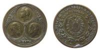 Wilhelm II (1888-1918) - 25 Jahrfeier der Wiederbegründung des Deutschen Reiches - 1895 / 96 - tragbare Medaille  ss