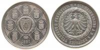 Frankfurt - Fünftes Deutsches Turnfest - 1880 - Medaille  vz-stgl