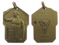 Barcelona - 50. Jahrestag Club de Natacion - 1957 - tragbare Medaille  vz