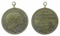 Albert König von Sachsen (1873-1902) - auf die 800 jährige Jubelfeier des Hauses Wettin - 1889 - tragbare Medaille  ss+