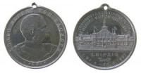 Leipzig - auf die Sächsisch-thüringische Industrie- und Gewerbeausstellung - 1897 - tragbare Medaille  vz+