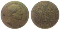 Pius IX (1846-1876) - auf sein 50jähriges Bischofsjubiläum - 1877 - Medaille  ss