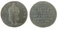 Augsburg - 300 Jahrfeier der Augsburger Konfession - 1830 - Medaille  vz