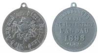 Landau (Pfalz) - Erinnerung an das Schützenfest - 1898 - tragbare Medaille  ss
