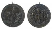 Ohrdruf - auf das 50-jähriges Stiftungsfest der Felsenkeller Schützengesellschaft - 1922 - tragbare Medaille  vz