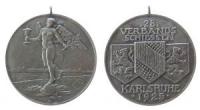 Karlsruhe - auf das 28. Verbandsschiessen - 1925 - tragbare Medaille  vz