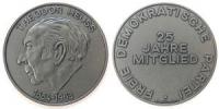 Heuss Theodor (1884-1963) - 25 Jahre Mitglied der FDP - o.J. - Medaille  vz-stgl