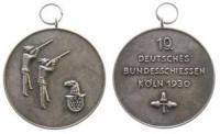 Köln - auf das 19. Deutsche Bundesschießen - 1930 - tragbare Medaille  vz