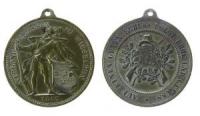 Wiesbaden - auf das Verbandsschießen - 1889 - tragbare Medaille  vz