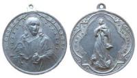 Jesus und Heilige Maria - o.J. - tragbare Medaille  ss