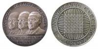 Adenauer - Schumann - de Gasperi - die Gründerväter der Europäischen Union - 1970 - Medaille  vz-stgl
