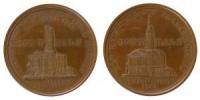 Frankenstein und Zadel - auf den Wiederaufbau nach den Stadtbränden - 1861 - Medaille  fast stgl