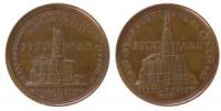 Frankenstein und Zadel - auf den Wiederaufbau nach den Stadtbränden - 1861 - Medaille  ss+