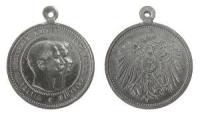 Wilhelm II (1888-1918) und Augusta Victoria - o.J. - tragbare Medaille  ss+