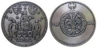 Ludwig der Große von Ungarn - König von Polen (1370-1382) - auf seine Krönung in Koszyce (Krakau) im Jahr 1374 - o.J. - Medaille  vz