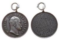 Wilhelm I - Deutscher Kaiser (1797-1888) - o.J. - tragbare Miniaturmedaille  ss
