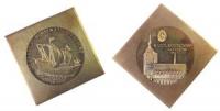 Stralsund - 25 Jahre FG Numismatik - 1987 - Klippe  vz-stgl