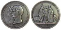 Friedrich Wilhelm III. (1797-1840) - auf die Vermählung des Kronprinzen Friedrich Wilhelm mit Elisabeth Ludovica - 1823 - Medaille  ss