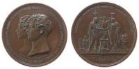 Friedrich Wilhelm III. (1797-1840) - auf die Vermählung des Kronprinzen Friedrich Wilhelm mit Elisabeth Ludovica - 1823 - Medaille  ss+