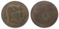 Wilhelm I (1797-1888) und Augusta - auf die Goldene Hochzeit - 1879 - Medaille  ss