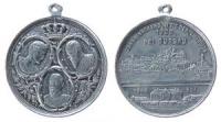 Burgau - Erinnerung an die Corpsmanöver - 1908 - Medaille  ss+