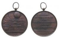 Paris - zur Erinnerung an den Ballonaufstieg von Henry Giffard zur Weltausstellung - 1878 - tragbare Medaille  ss