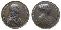 Louis XIV. (1643-1715) - auf die Vormundschaft durch seine Mutter Anna - o.J. - Medaille  ss+