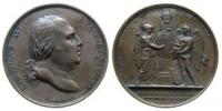 Louis XVIII. (1814-1824) - auf die Geburt des Herzogs von Bordeaux - 1820 - Medaille  ss+