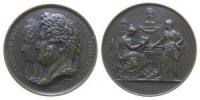 Paris - auf die Einweihung der Münzen- und Medaillensammlung in der Bibliothéque Nationale - 1833 - Medaille  vz