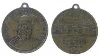 Würzburg -  auf die Eröffnung der Luitpoldbrücke - 1888 - tragbare Medaille  ss+