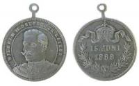 Wilhelm II - auf seinen Regierungsantritt - 1888 - tragbare Medaille  ss