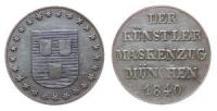 München - auf den Künstler-Maskenzug - 1840 - Miniaturmedaille  vz