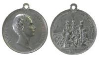 Ludwig II. (1864-1886) - Erinnerung an das Übungslager im Lechfeld - o.J. - tragbare Medaille  ss